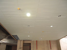 Silk Metal Ceiling Tile in Grid System