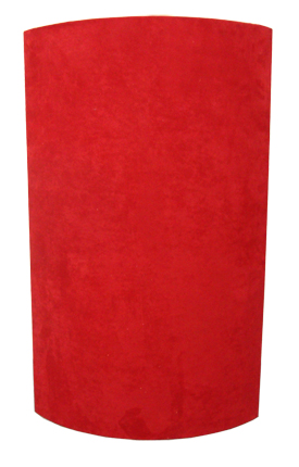 Large Curve Diffusor – AcoustiSuede Cherry Red